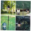 BESPORTBLE 1set Outdoor Folding Lamp Rack Light Pole Hanger Double