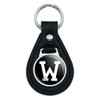 Graphics and More Letter W Initial Black White Black Leather