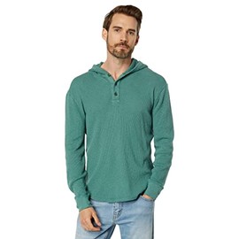 Lucky Brand Garment Dye Thermal Hoodley Sea Pine MD