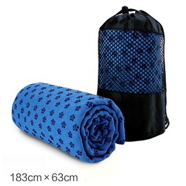 Morbuy Microfibre Hot Yoga Towel, Yoga Mat, 183 x 63 cm, Non-Slip Fitness Cloth, Soft, Breathable, Non-Slip Yoga Towel for Fitness Training (183 x 63 cm, Classic Blue)