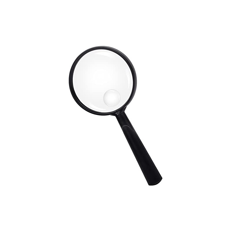 Feosky Handheld Reading Magnifier, 10X Magnifier, 75mm Shatterproof Lens, Adults