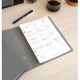 FILOFAX Personal Size Organizer Refill Storage Binder, 7.08-inch Height, Grey