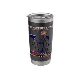 No Greater Love | Christian Military Sacrifice Bible Shirt Stainless Steel Insulated Tumbler