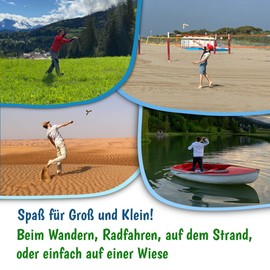 JF BUMERANG - ANFÄNGERSET - Handgemacht - Boomerang MÜNCHEN, LONDON & Beutel - Nachhaltig - Einzigartiges Geschenk - Sportgerät aus Holz - Rechtshänder:in