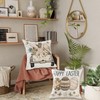 Hianjoo Easter Cushion Cover, 4PCS Linen Easter Pillowcase Happy Easter