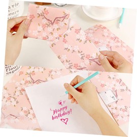 Hohopeti 4sets Vintage Chinese Style Illustrated Letter Paper Set Smooth Writing Stationery Kit for Notes and Letters for Students and Staff