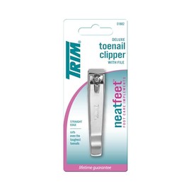 Trim Straight Edge Toenail Clipper with File, 0.94 Ounce