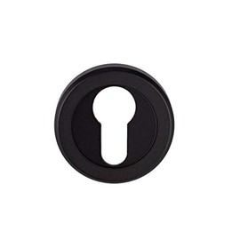 Carlisle Brass Matt Black 51mm Euro Profile Round Cylinder Escutcheon | SZM001MB
