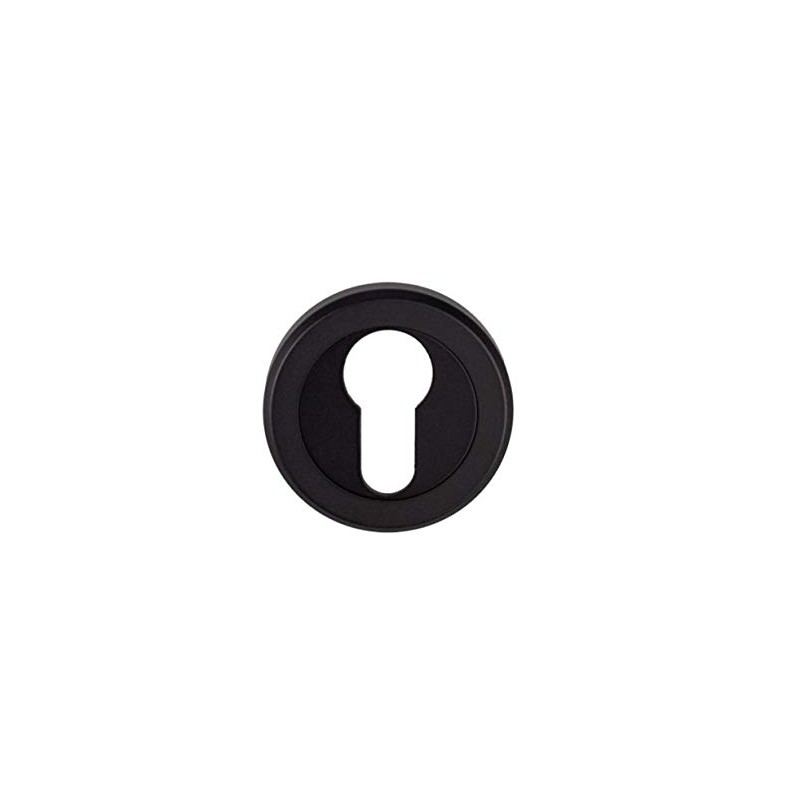 Carlisle Brass Matt Black 51mm Euro Profile Round Cylinder Escutcheon