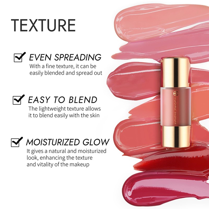 Liquid Blush Cream Face Blush - Soft Velvet Silk Texture,