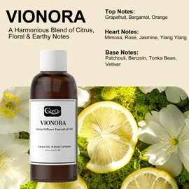 QZD VIONORA Aroma Oil – 160ML Bold Citrus & Floral Diffuser Refill, Long-Lasting Essential Oil with Patchouli & Tonka Depth for Cold Air Diffuser, Ideal for Home & Commercial Spaces