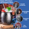 LINALL Moscow Mule Mugs- Set of 4 Gunmetal Black Plated