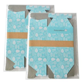 NaturaMoon Disposable Sanitary Box, Set of 2 x 10 Pieces, Stylish, Scandinavian Pattern, Toilet Trash Can, Toilet Pot, Bamboo Charcoal Blend