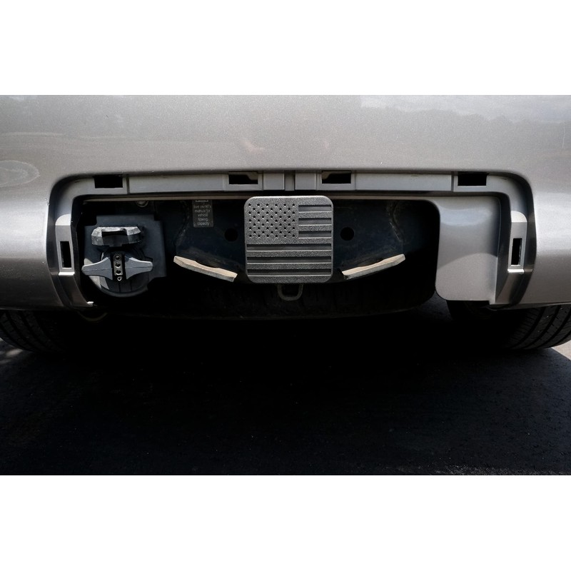 eVerHitch 2" American Black Flag Trailer Hitch Cover Plug for