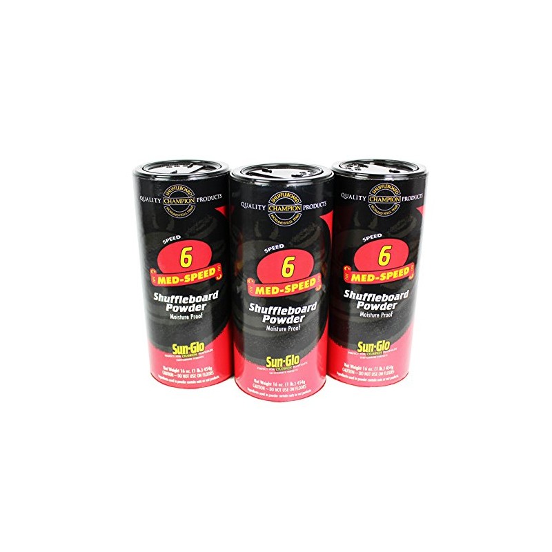 Sun-Glo Shuffleboard Powder Speed #6 - 3 Pack / Cans