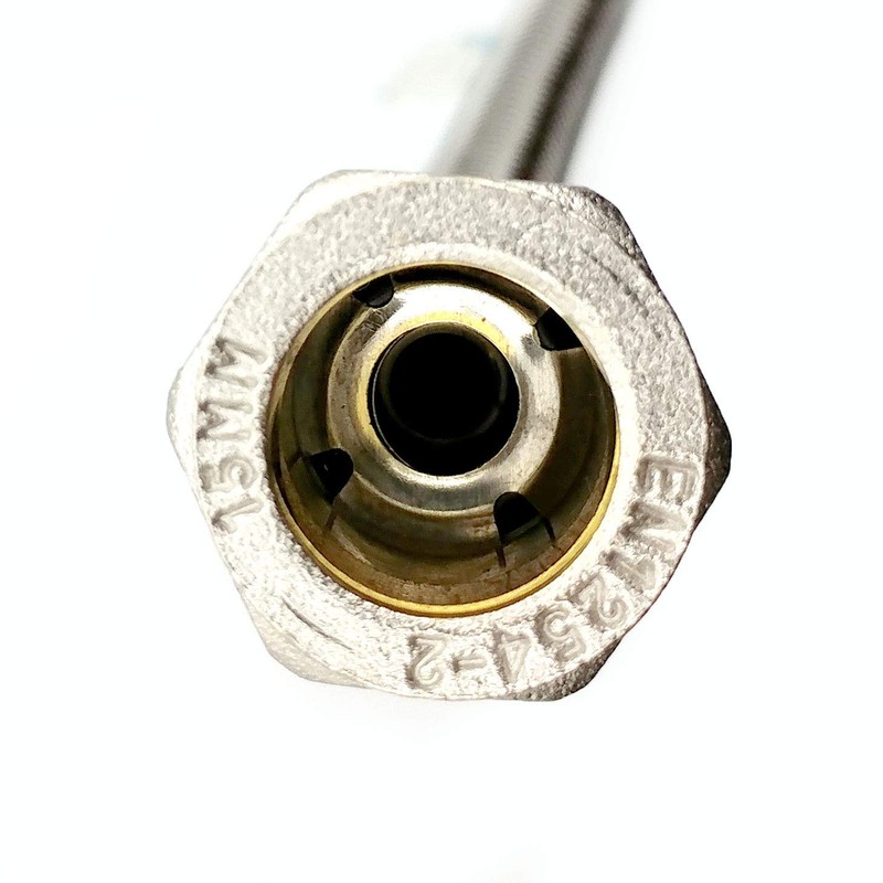 2X WRAS Approved 900mm 15mm Compression with Isolation Valve x