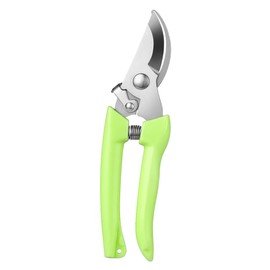 Garden Flower Shears Pruning Shears 6.9 inches Scissors Heavy Duty Plant Scissors for Cutting Flowers, Trimming Plants, Bonsai, Fruits Picking (Green Handle)
