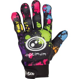 Optimum Fusion Hockey Full Finger Winter Boy’s Gloves - Visible Breathable liner gloves for running in winter - Warm Padded Waterproof Insulated Thermal - Shockproof Outdoors Windproof- Multi-coloured / Large