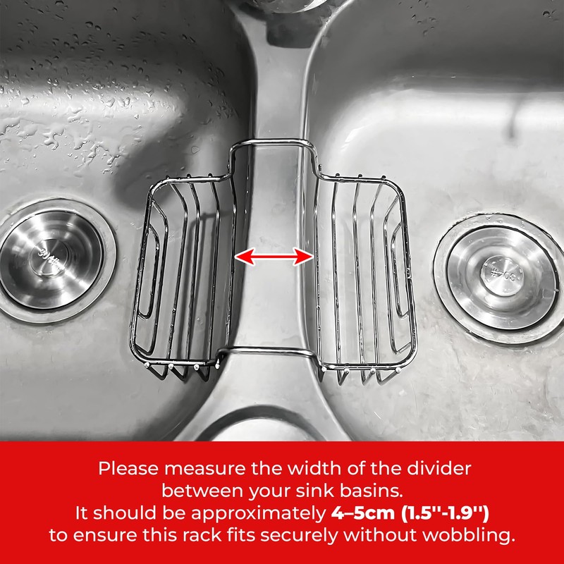 BuleVina Stainless Steel Sponge Holder for Kitchen Sink - Never