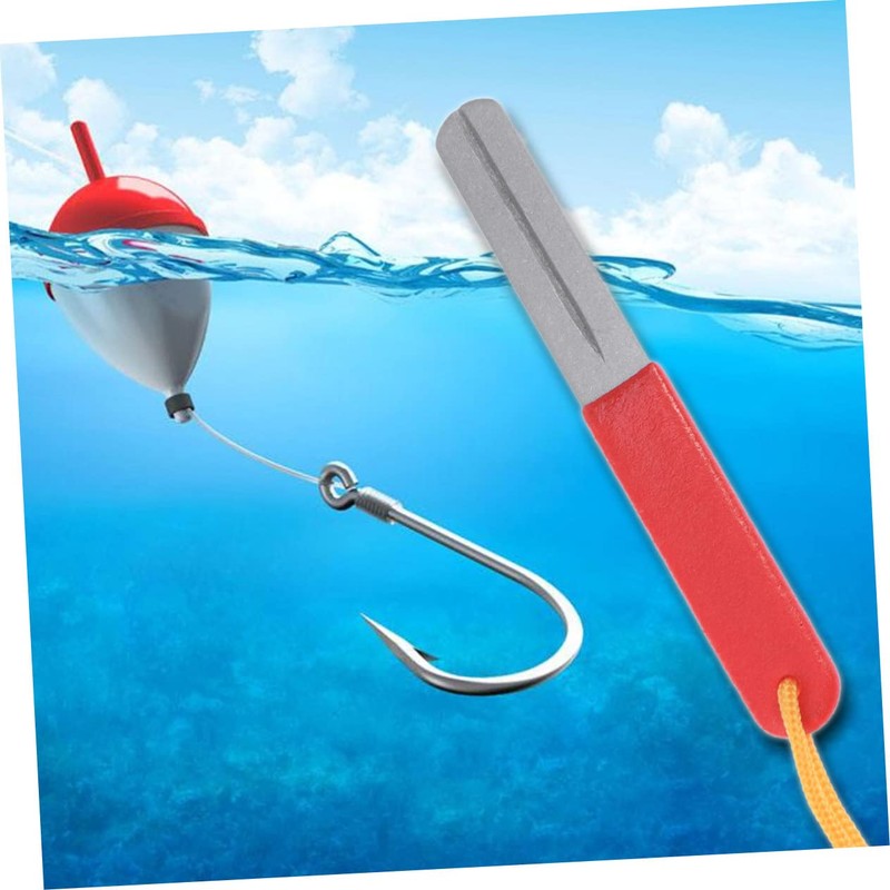 TEHAUX Dual Grit Diamond Fishing Hook Sharpener 2-Sided Hook File