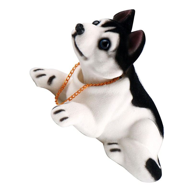 Jadeshay Cute Cartoon Dog Car Ornament, Bobblehead Dashboard Resin Decor,