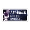 Car Magnetic Sign Beginner Astronaut I 20 x 10 cm