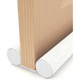 93cm Double Draught Excluder, Free to Cut, HASA zone Draught Excluder for Door with Waterproof Oxford Fabric, Insulating Bottom for Indoor and Outdoor Use, White
