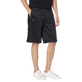 Kappa 222 Banda Treadwellz - Shorts for Men - Pull-on Styling - Polyester Fabric - Patch Pocket - Lightweight Black/Black Jet XS One Size