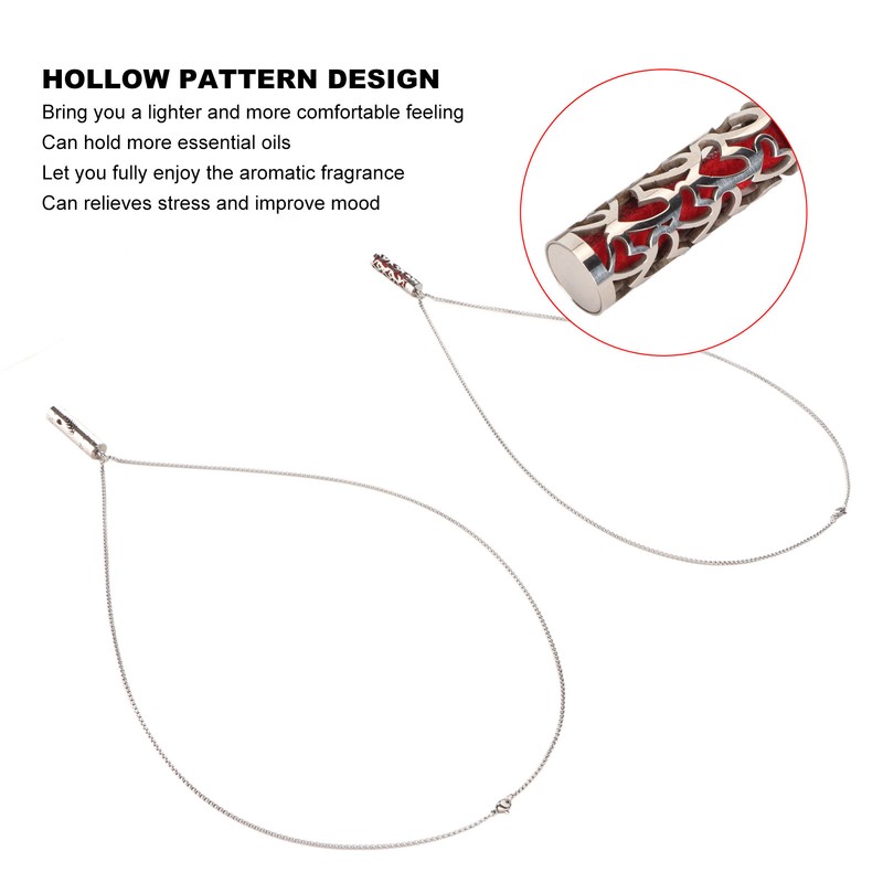Aromatherapy Necklaces Stainless Steel Stress Relief Essential Oil Diffuser Necklace