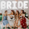 Tellpet White Bride Balloons for Bridal Shower, Bride To Be
