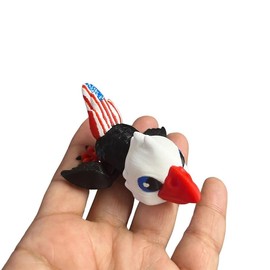 3d Printed multicolor eagles figurine great for decoration done in PLA plastic Gift Traditional - Eagle type: Eagle with flag on tale