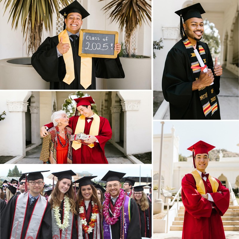 GradClassical Unisex Matte Graduation Gown Cap Tassel Set 2025 for