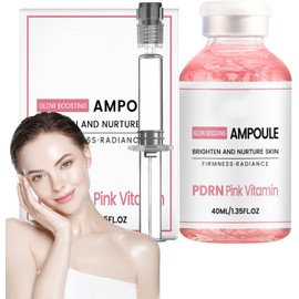 Ampolla De Vitamina Pink Glow, Suero Facial De Colágeno Y Péptidos, Suero Facial Rejuvenecedor De Brillo Iluminador Para La Renovación De La Piel, Esencia Reafirmante Y Antiarrugas Antienve (1 UNIDADES)