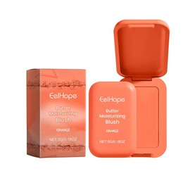 Eelhope Butter Moisturizing Blush, Enhancing Makeup With A Nude Tone, Contouring And Highlighting The Skin Tone - Color: Orange