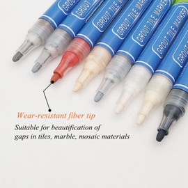 AIXXCUVQ Easy-to Tile Grout Repair Marker for Kitchen Bathroom Waterproof and Quick-Drying, Light Gray, 140mm