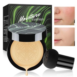 Ursoulney Mushroom Head Air Cushion CC Cream - BB Cream Face Makeup Foundation, Moisturizing Concealer Brighten Long-Lasting, Even Skin Tone for All Skin Types (Buff Beige, 1 PCS)