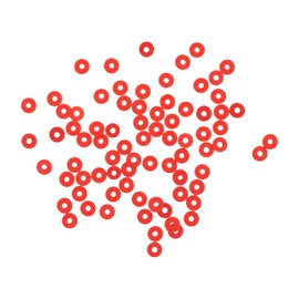 Mandala Crafts Red Heishi Beads for Jewelry Making - 3000 Red Polymer Clay Beads for Bracelets Making - Red Flat Beads Disc Beads 6mm Round Disk Spacer Beads