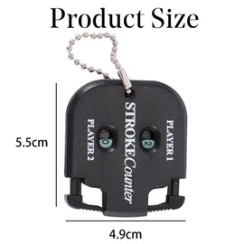 2 Pcs Golf Score Indicator,2 Player Stroke Counter Handheld Scorer, Mini Digits Square Golf Square Handy Count Shot Outdoor Sport Clicker with Keychain for Golf Game Scorekeeper Golf Gadgets