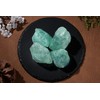 QINJIEJIE QINJIEJIE Green Fluorite Large Crystal Healing Crystals 1.8"-2.2" 2PCS