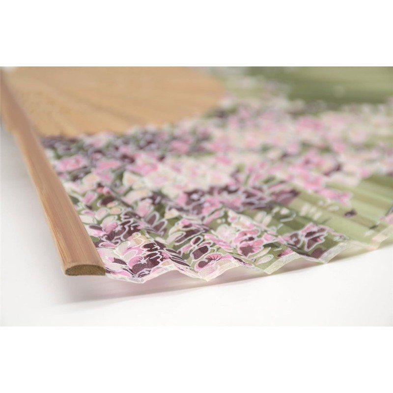 OMyTea "Sakura Chinese/Japanese Women Hand Held Silk Folding Fans with