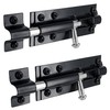 IRONTITE IRONTITE® 2 Pack Tower Bolt Black, Gate Bolts for