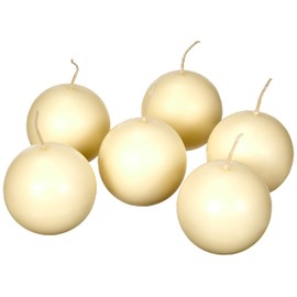 Cereria di Giorgio risthò Kerzen Kugel, Wachs, Elfenbein, 6 x 6 x 6 cm