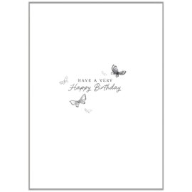 Friend Birthday Card - Female - for Her - Lovely Friend - Floral, Butterflies & Bees - Artistic Design - Flowers in Hanging Basket - Made in the UK - Eco-Friendly