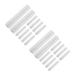 jojofuny 2sets 10pcs Transparent Pencil Protection Caps Cute Pencil Toppers Extender Holders for Durable Plastic Covers for Students Office Use 10pcs*2