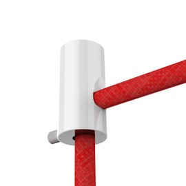 ZOHAR Pack of 10 Ceiling Mounting, Surface-Mounted Cable Holder, Wall and Ceiling Pins, Cable Hanger, Cable Hanger, Monkey Swing, Cable Hanger with Screws and Dowels for Textile Cables Lamp DIY, White