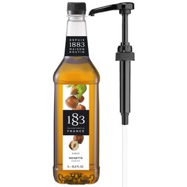 Hazelnut Syrup with Pump for Hot & Cold Drinks - 1 Liter 33.8 Ounces