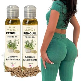 I Love My Popotin - French Fennel Oil for Buttocks - Enlarging Chest and Hip Develops - Natural - 2 x 100 ml