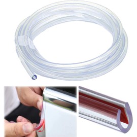 Protector de borde de puerta de coche transparente, protector de sello de goma de 9.75 metros, borde en forma de U, protección de borde de puerta de coche para la mayoría de los automóviles