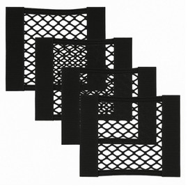 4PCS Kofferraum Netztasche, Auto Gepäcknetz, 30 X 25cm, Universelle Gepäcknetz Organizer, Elastisches Kofferraumnetz Mit Klettverschluss Für Auto Und Suv, Optimale Aufbewahrungslösung Für Mehr Ordnung