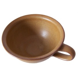 Töpferei Annett Fischer Coffee Bowl Hand-Potted Height 7 cm Diameter 14 cm Volume Approx. 300 ml Brown